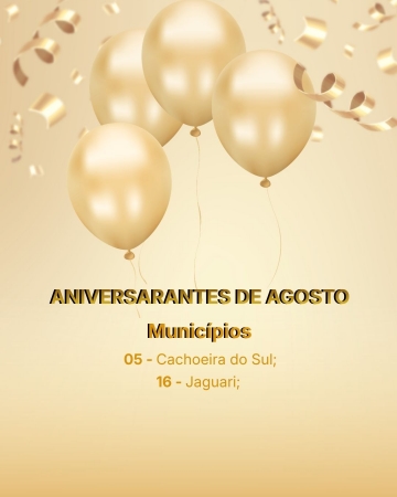 AMCENTRO FELICITA OS ANIVERSARIANTES DE AGOSTO